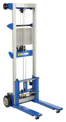 Centerline Dynamics Portable Load Lifters Vestil Aluminum/Steel Fixed Straddle Manual Hand Winch Lift Trucks 500 Lb. Capacity