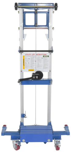 Centerline Dynamics Portable Load Lifters Vestil Aluminum/Steel Manual Hand Winch Lift Truck With Counter Balance 350 Lb. Capacity