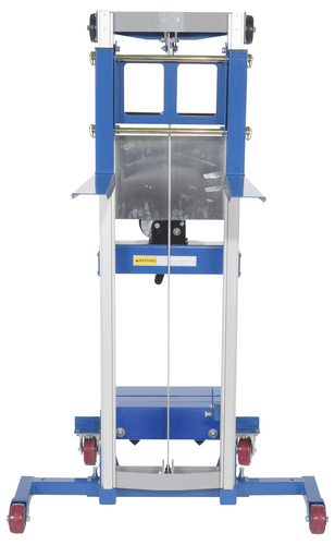 Centerline Dynamics Portable Load Lifters Vestil Aluminum/Steel Manual Hand Winch Lift Truck With Counter Balance 400 Lb. Capacity