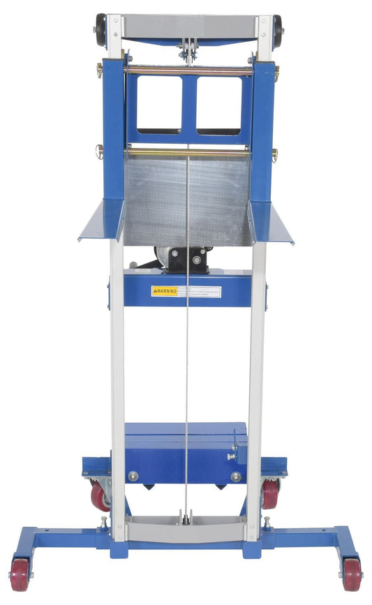 Centerline Dynamics Portable Load Lifters Vestil Aluminum/Steel Manual Hand Winch Lift Truck With Counter Balance 500 Lb. Capacity