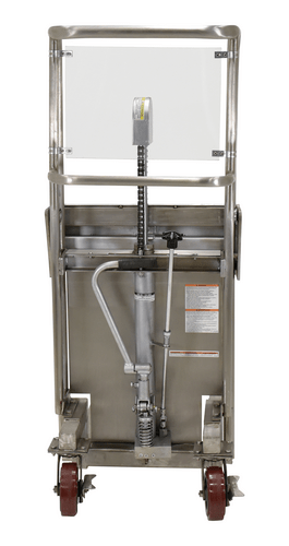 Centerline Dynamics Portable Load Lifters Vestil Partially Stainless Steel Foot Pump Hefti-Lift 36 In. x 52-1/8 In. 450 Lb. Capacity