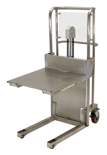 Centerline Dynamics Portable Load Lifters Vestil Partially Stainless Steel Foot Pump Hefti-Lift 36 In. x 52-1/8 In. 450 Lb. Capacity