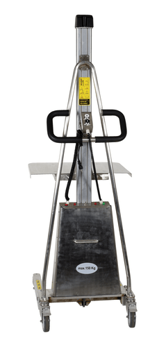 Centerline Dynamics Portable Load Lifters Vestil Stainless Steel DC Powered Work Positioner 34 In. x 24-1/2 In. x 71 In. 330 Lb. Capacity
