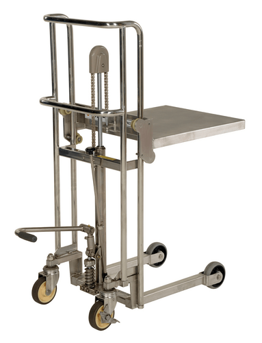 Centerline Dynamics Portable Load Lifters Vestil Stainless Steel Hydraulic Hefti-Lift 35-13/16 In. x 52-1/8 In. 450 Lb. Capacity