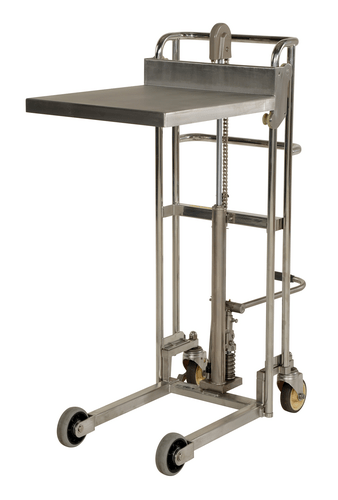Centerline Dynamics Portable Load Lifters Vestil Stainless Steel Hydraulic Hefti-Lift 35-13/16 In. x 52-1/8 In. 450 Lb. Capacity