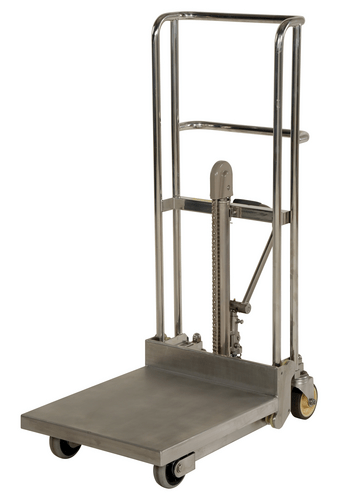 Centerline Dynamics Portable Load Lifters Vestil Stainless Steel Hydraulic Hefti-Lift 35-13/16 In. x 52-1/8 In. 450 Lb. Capacity