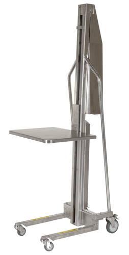 Centerline Dynamics Portable Load Lifters Vestil Stainless Steel Manual Work Positioner 34 In. x 24-1/2 In. x 76 In. 440 Lb. Capacity