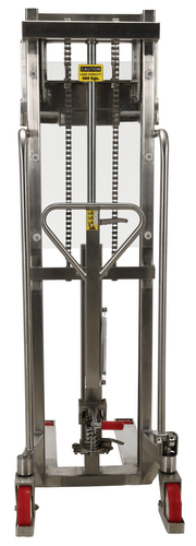 Centerline Dynamics Portable Load Lifters Vestil Stainless Steel Portable Hand Pump Hefti-Lift 48 In. x 74 In. 800 Lb. Capacity