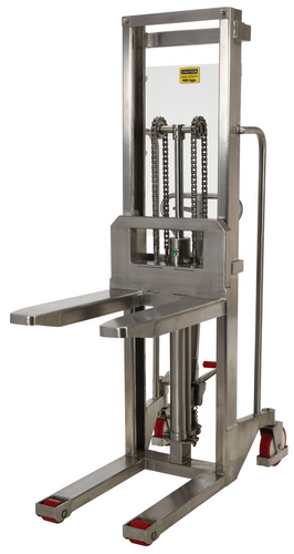 Centerline Dynamics Portable Load Lifters Vestil Stainless Steel Portable Hand Pump Hefti-Lift 48 In. x 74 In. 800 Lb. Capacity