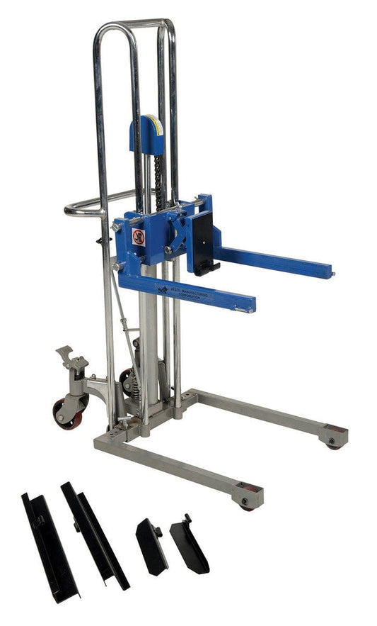Centerline Dynamics Portable Load Lifters Vestil Steel Adjustable Box Stacker 42-1/4 In. Raised Height 380 Lb. Capacity