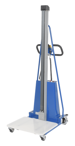 Centerline Dynamics Portable Load Lifters Vestil Steel DC Powered Work Positioner 35-1/2 In. x 23-5/8 In. x 79-1/2 In. 550 Lb. Capacity