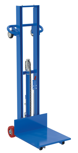 Centerline Dynamics Portable Load Lifters Vestil Steel Lite Load Lift With Foot Pump, Fixed Wheels and Manual Floor Lock 20 In. x 20 In. Platform 400 Lb. Capacity