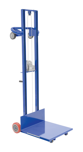 Centerline Dynamics Portable Load Lifters Vestil Steel Lite Load Lift With Winch and Fixed Wheels 20 In. x 20 In. Platform 400 Lb. Capacity
