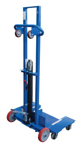 Centerline Dynamics Portable Load Lifters Vestil Steel Low Profile Lite Load Lift With Foot Pump, Swivel Casters and Manual Floor Lock 20 In. x 20 In. Platform 400 Lb. Capacity