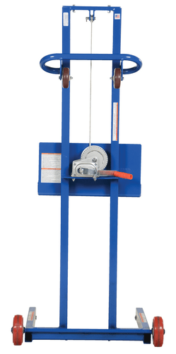 Centerline Dynamics Portable Load Lifters Vestil Steel Low Profile Lite Load Lift With Winch and Fixed Wheels 20 In. x 20 In. Platform 400 Lb. Capacity