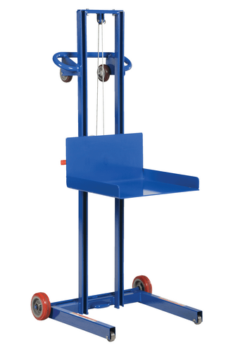 Centerline Dynamics Portable Load Lifters Vestil Steel Low Profile Lite Load Lift With Winch and Fixed Wheels 20 In. x 20 In. Platform 400 Lb. Capacity