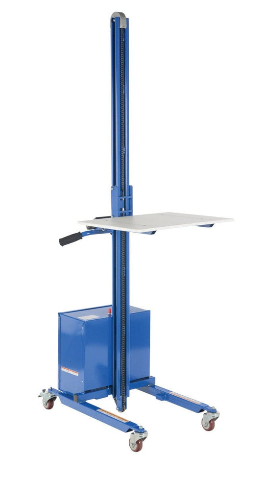Centerline Dynamics Portable Load Lifters Vestil Steel Quick Lift DC Powered 72 In. Raised Height 125 Lb. Capacity