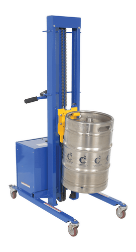 Centerline Dynamics Portable Load Lifters Vestil Steel Quick Lift DC Powered Keg Lift 57 In. Raised Height 400 Lb. Capacity