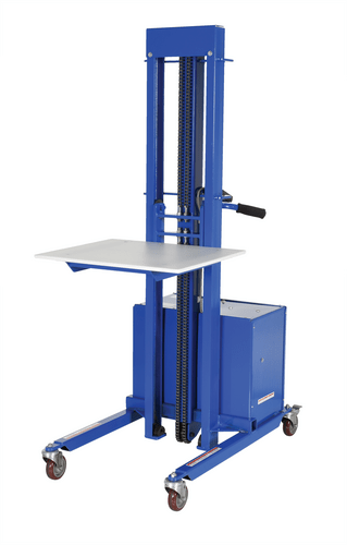 Centerline Dynamics Portable Load Lifters Vestil Steel Quick Lift DC Powered Lift 57 In. Raised Height 400 Lb. Capacity