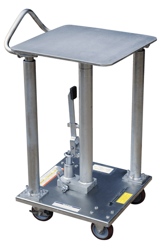 Centerline Dynamics Post Tables Vestil Partially Stainless Steel Hydraulic Post Table 18 In. x 18 In. 500 Lb. Capacity