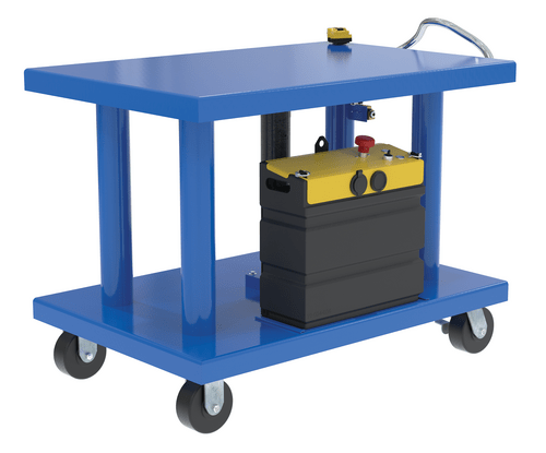 Centerline Dynamics Post Tables Vestil Steel DC Powered Hydraulic Post Table 32 In x 48 In 6,000 Lb. Capacity