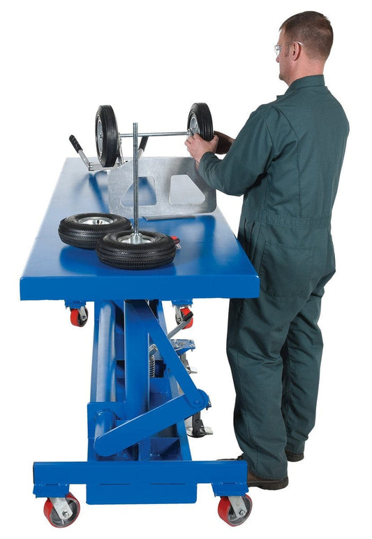 Centerline Dynamics Post Tables Vestil Steel Ergonomic Long Deck Cart 30 In. x 96-1/4 In. x 31 In. 2,000 Lb. Capacity