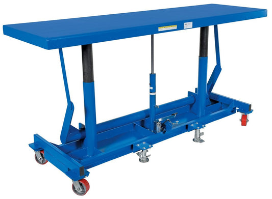 Centerline Dynamics Post Tables Vestil Steel Ergonomic Long Deck Cart 30 In. x 96-1/4 In. x 31 In. 2,000 Lb. Capacity