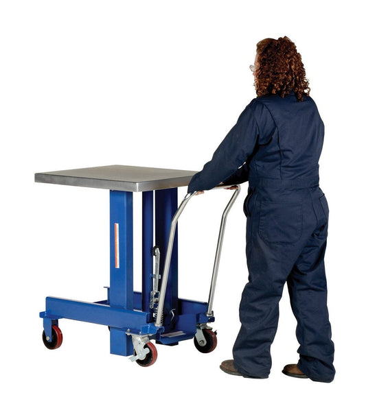 Centerline Dynamics Post Tables Vestil Steel Ergonomic Manual Die Table 24 In. x 30 In. Chrome Platform 2000 Lb. Capacity