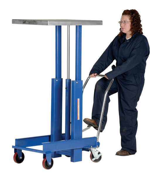 Centerline Dynamics Post Tables Vestil Steel Ergonomic Manual Die Table 24 In. x 30 In. Chrome Platform 2000 Lb. Capacity