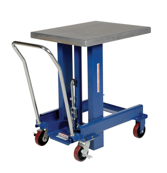 Centerline Dynamics Post Tables Vestil Steel Ergonomic Manual Die Table 24 In. x 30 In. Chrome Platform 2000 Lb. Capacity