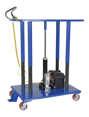 Centerline Dynamics Post Tables Vestil Steel Linear Actuated Low Profile Post Lift Table 42 In. x 24 In. x 34 In. 1000 Lb. Capacity