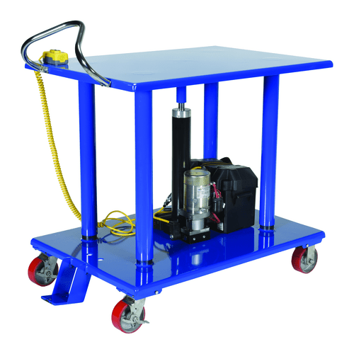 Centerline Dynamics Post Tables Vestil Steel Linear Actuated Low Profile Post Lift Table 42 In. x 24 In. x 34 In. 1000 Lb. Capacity