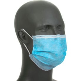 Centerline Dynamics PPE Disposable Medical Face Mask, 3-Ply w/Earloops, ASTM Level 2, Blue, 50/Box