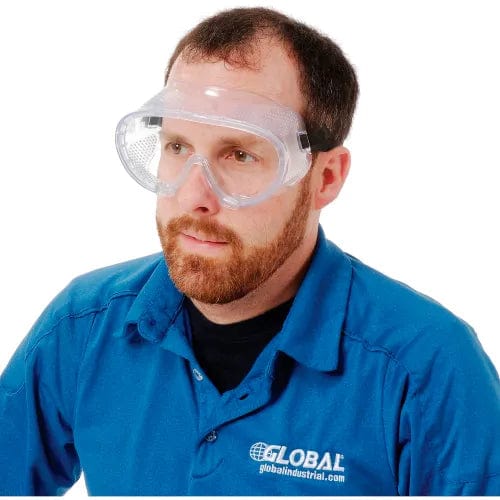 Centerline Dynamics PPE ERB™ 15143 Perforated Impact Resistant Goggles - Anti-Fog, Clear Lens, Black Straps