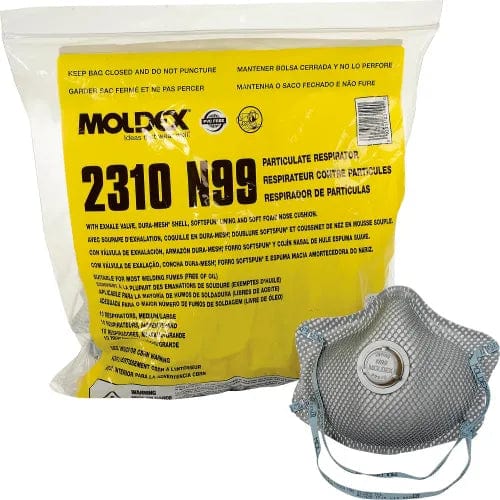 Centerline Dynamics PPE Moldex 2310 2310 N99 Premium Particulate Respirators, Exhalation Valve, M/L, 10/Bag
