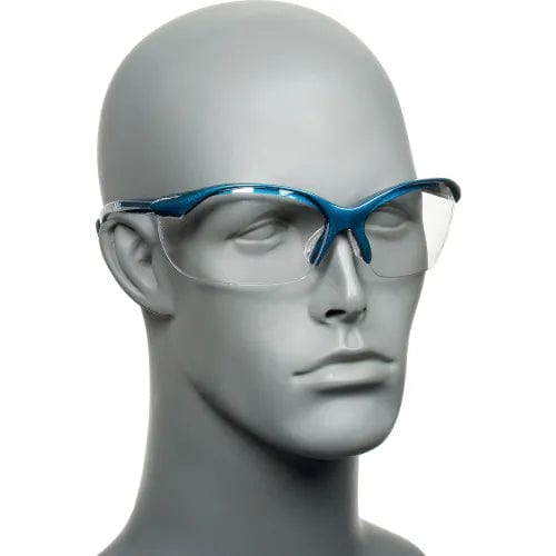 Centerline Dynamics PPE Vapor Safety Glasses - Clear, Metallic Blue