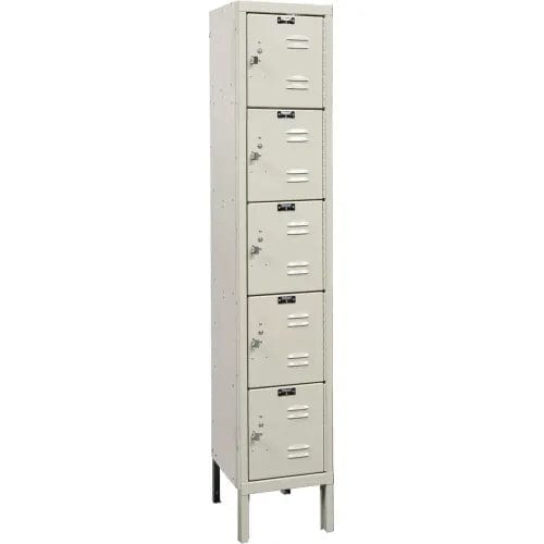 Centerline Dynamics Premium Box Lockers Tan Hallowell  5-Tier 5 Door Premium Locker, 12"W x 18"D x 66"H