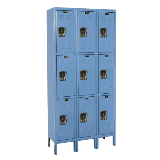 Centerline Dynamics Premium Wardrobe Lockers Blue / Assembled Hallowell 3-Tier 9 Door Premium Locker