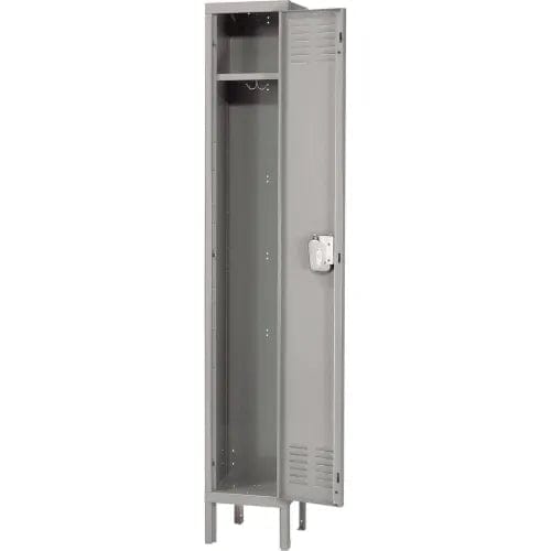 Centerline Dynamics Premium Wardrobe Lockers Hallowell 1-Tier 1 Door Premium Kd Wardrobe Lockers In Stock Dark Gray Assembled U1258-1A-HG