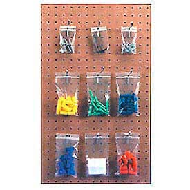 Centerline Dynamics Reclosable Bags Global Industrial™ Clear Line Single Track Seal Top Bag W/Hang Hole 2"W x 3"L 2 Mil 1000/pk