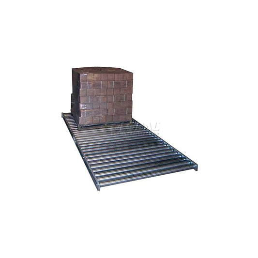 Centerline Dynamics Roller Conveyors Vestil CONV-52-5-2-3L-Z - 5'L Galvanized Steel Pallet Floor Conveyor 5000 Lb. Cap.