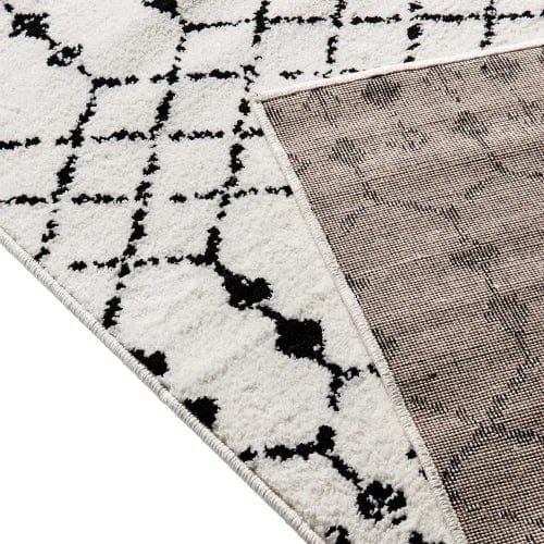 Centerline Dynamics Rugs Geometric Bohemian Low Pile Rug, 8' x 10', Ivory/Black