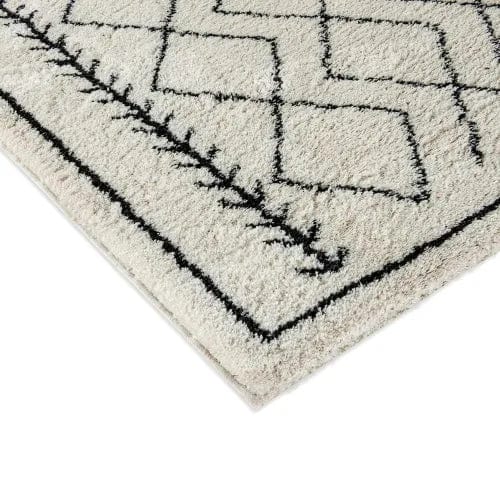 Centerline Dynamics Rugs Geometric Style Bohemian Shag Area Rug - 5' x 7' - Ivory