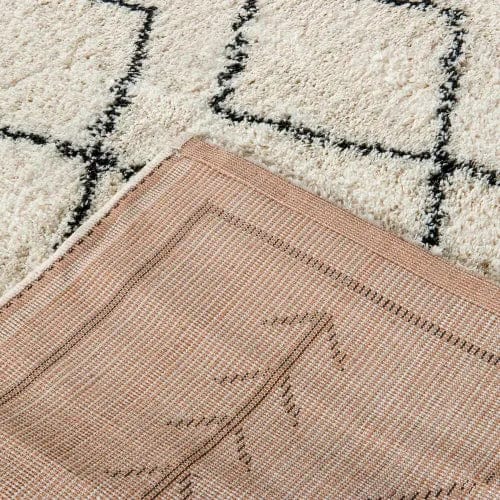 Centerline Dynamics Rugs Geometric Style Bohemian Shag Area Rug - 8' x 10' - Ivory