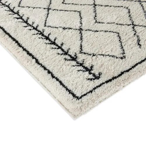 Centerline Dynamics Rugs Geometric Style Bohemian Shag Area Rug - 8' x 10' - Ivory