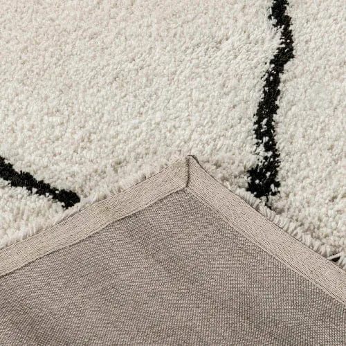 Centerline Dynamics Rugs Shag Style Diamond Trellis Area Rug - 5' x 7' - Ivory