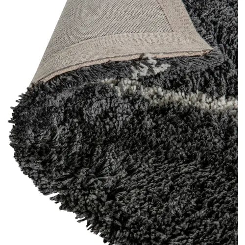 Centerline Dynamics Rugs Shag Style Diamond Trellis Area Rug, 8' x 10', Charcoal/Ivory Polyester