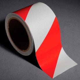 Centerline Dynamics Safety Tape INCOM® Safety Tape Reflective Striped Red/White, 3"W x 30'L, 1 Roll