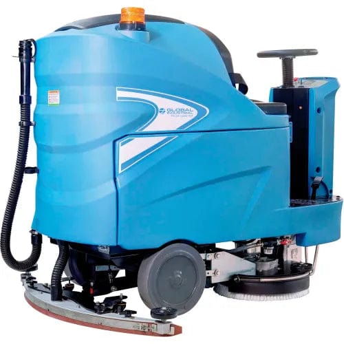 Centerline Dynamics Scrubbers & Floor Machines Global Industrial™ Auto Ride-On Floor Scrubber, 34" Cleaning Path