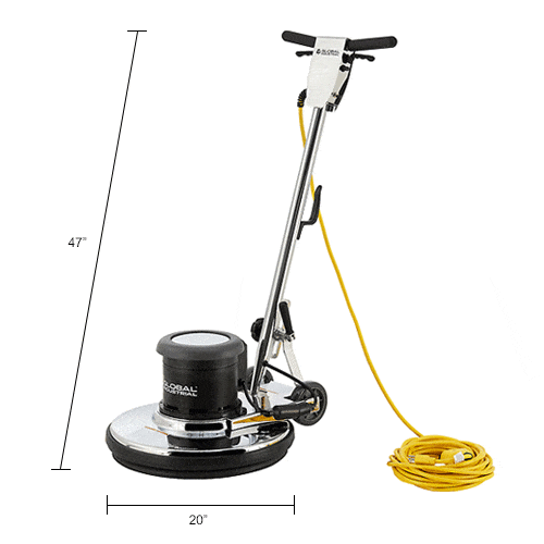 Centerline Dynamics Scrubbers & Floor Machines Global Industrial™ Dual Speed Floor Machine, 20" Cleaning Path